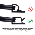 XHF 3/4” Adhesive Cable Wire Clips Black120PCS, Cable Staples Outdoor Cable Management Wire Organizer Cord Holder for Under Desk, Car, Wall, TV PC Ethernet Cable