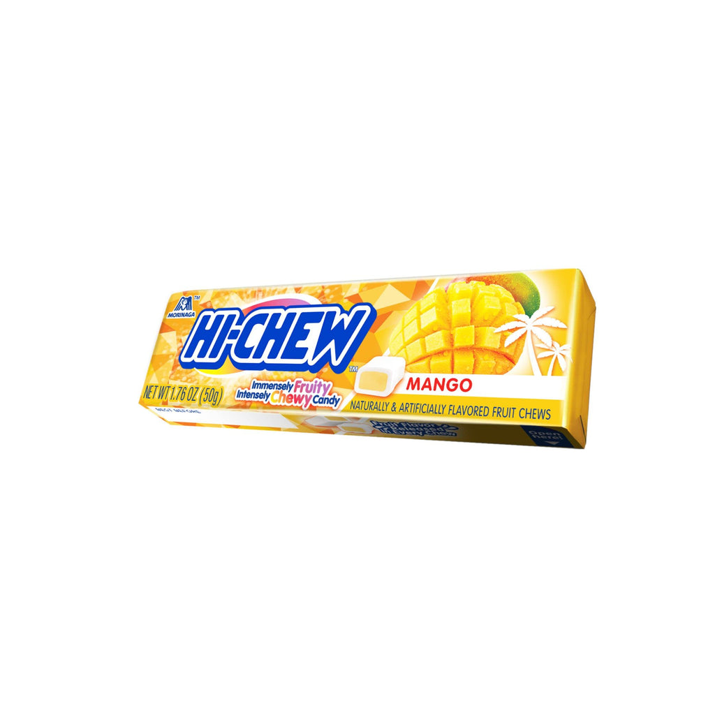 HI-CHEW Mango Sticks, 15-Pack, Unique Fun Soft & Chewy Taffy Candy, 1.76oz Each - Made with Immensely Juicy Fruity Flavors, Halloween Candy