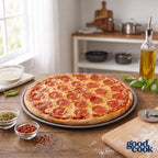 GoodCook AirPerfect Pizza Pan with Cutting Guides, 16-Inch, Gray