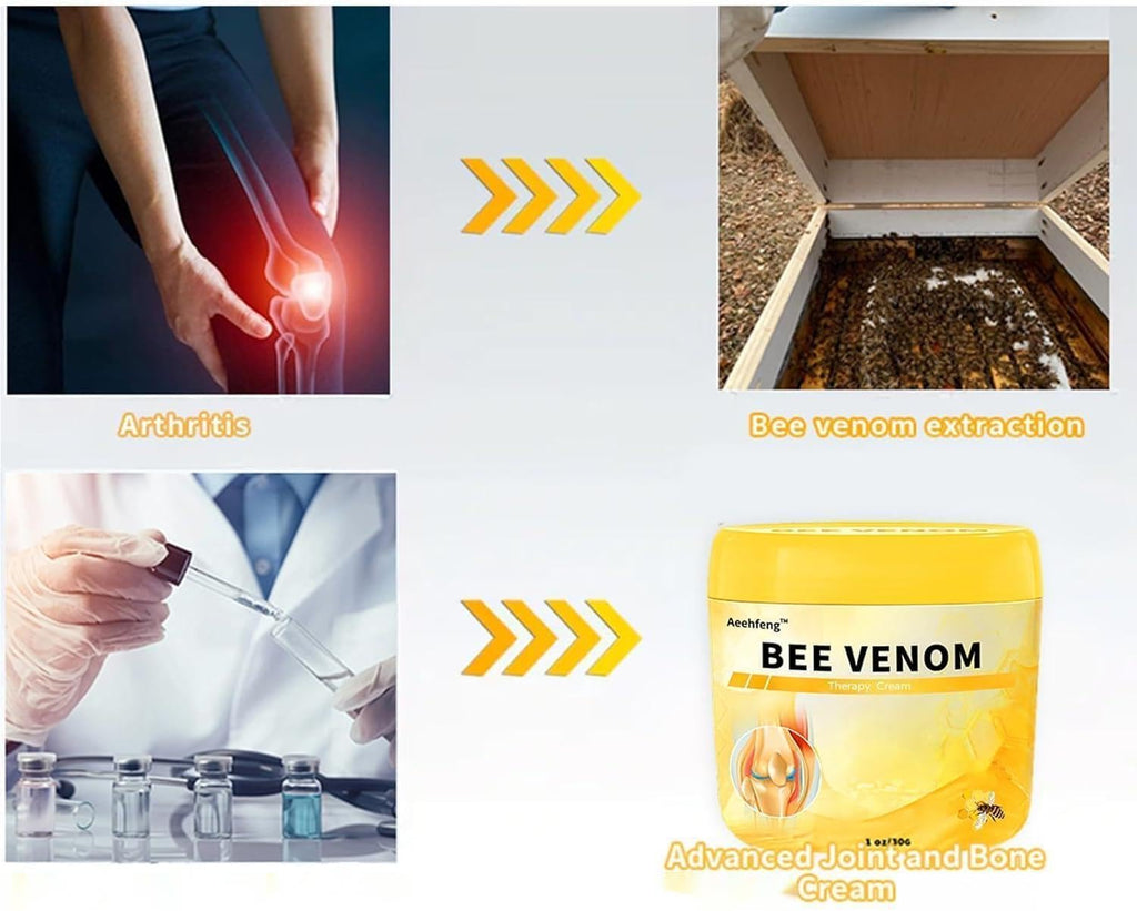 Bee Venom Advanced Joint and Bone Cream,Bee Venom Advanced Joint CreamJoint Cream Relief for Neck, Waist, Back Hand Feet and Leg (2pc)