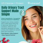 Naturonel UTI Cleanse + Protect (3 Pack) Urinary Tract Support with D-Mannose, Cranberry, Hibiscus & Dandelion | Advanced Formula, Dietary Supplement - Non-GMO, Made in USA, GMP Certified
