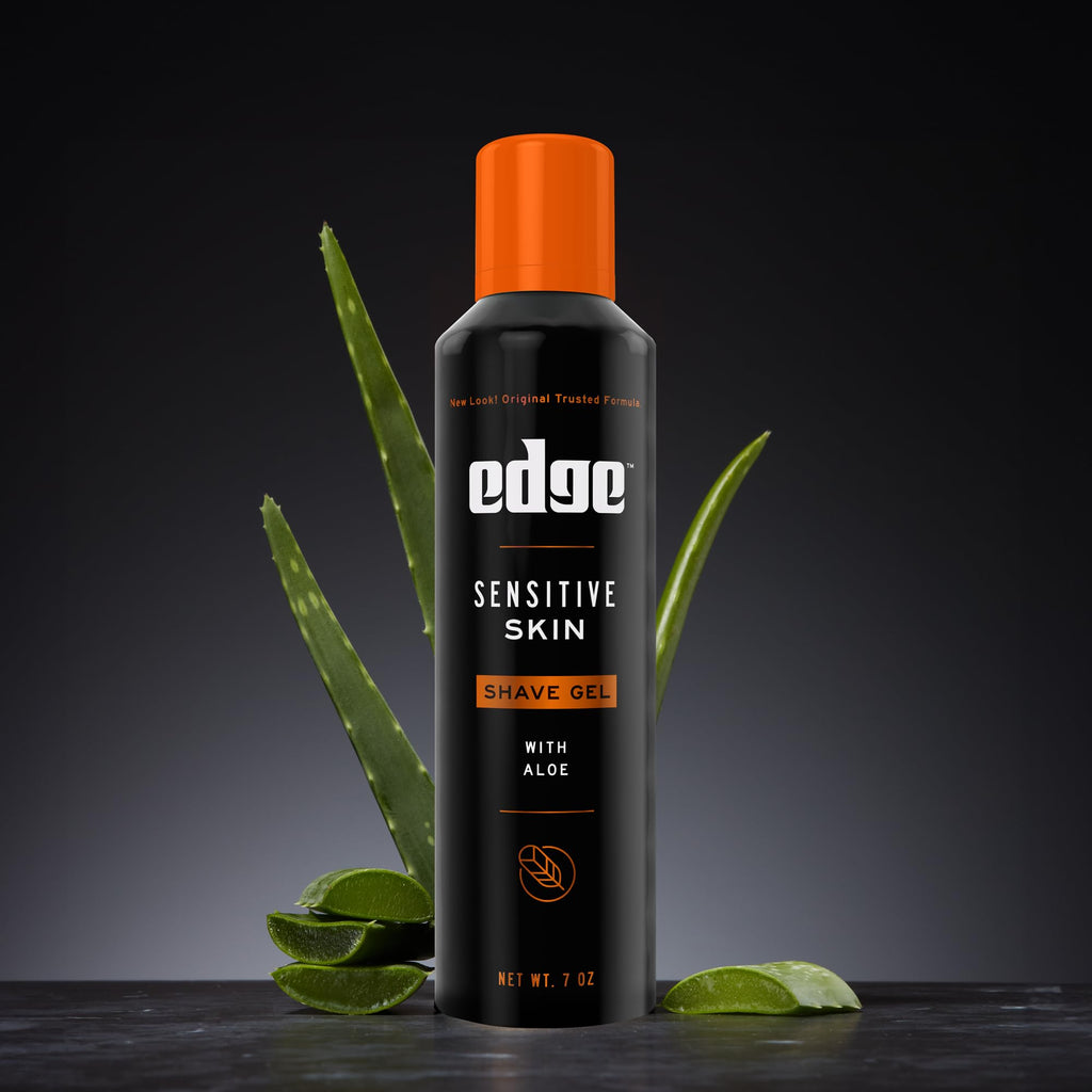 Edge Shaving Gel for Men, Sensitive Skin, 7 oz (6 Pack)