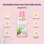 Lily of The Desert Stomach Formula, Organic Aloe Vera Juice with Slippery Elm, Chamomile, Peppermint, and Ginger for Gut Health, Acid Reflux, Heartburn Relief, 32 Oz, Gelly Sachet Included,1