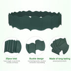 EEOCWF 20 Pcs Garden Edging Border, 10.5ft Plastic No Dig Landscape Borders, 5.3 inch Tall Interlock Decorative Gardens Fences Edging, Flexible Lawn Flower Bed Border, for DIY Patio Walkway Yard