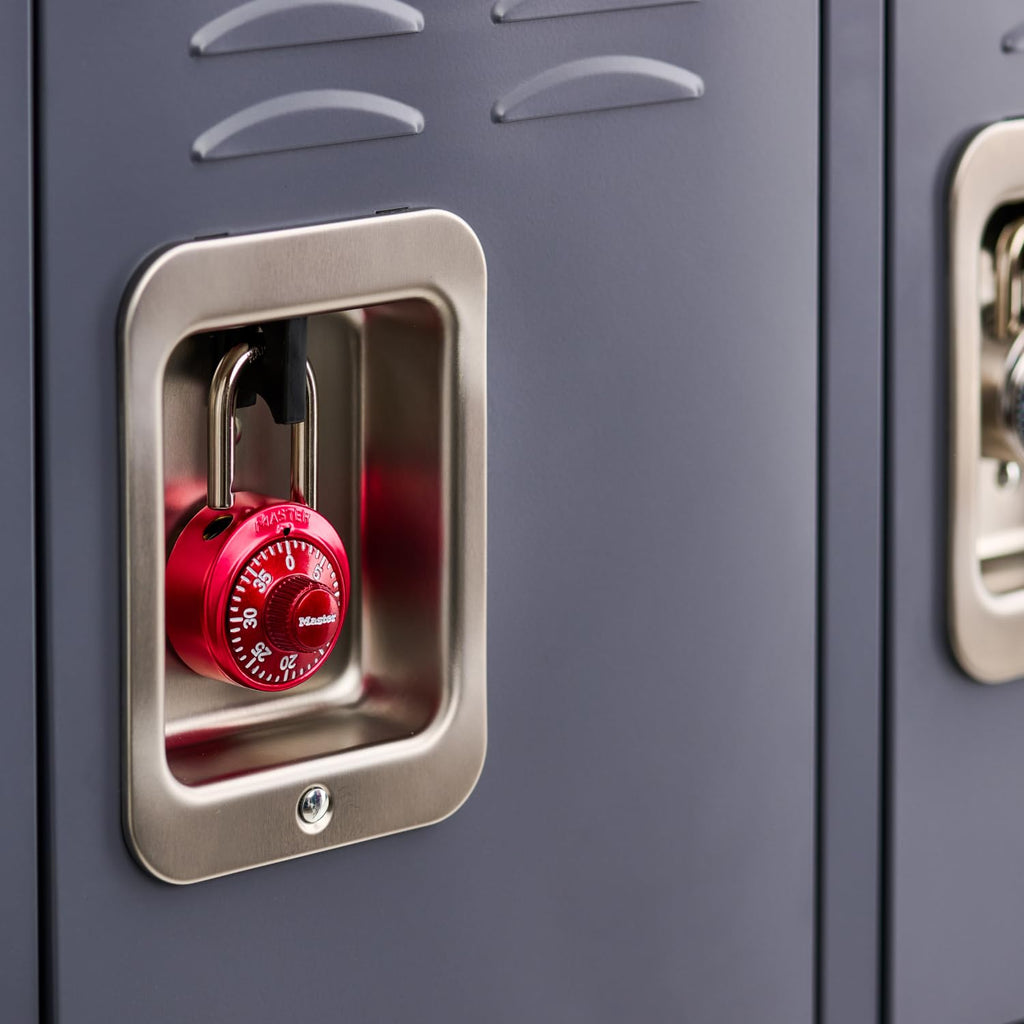 Master Lock 1530T Locker Lock Combination Padlock, 2 Count (Pack of 1), Colors May Vary, Red