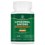 VITACRLLYNMN Dihydroberberine Supplement 1600MG Super Berberine and Dihydroberberine with Cinnamon 8 in 1 Supplement 60 Capsules