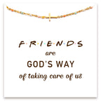 STORYJEWELLERY Friendship Bracelets, Friend Gifts for Women, Bestie Bracelets, Friend Birthday Gifts for Women, BFF Gift, Friendship Jewelry, Cross Bracelet