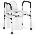 Toilet Seat Riser for Seniors, Raised Toilet Seat with Handles - FSA/HSA Eligible, Adjustable Height & Width, Supports 400 lbs - Universal Fit for Elderly, Handicap, Post-Surgery & Pregnancy