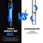 ToolAnt 2" Impact Torx & Hex Shank S2 Steel Magnetic Bits, CNC Machined Tips, 25-Pack with Storage Box