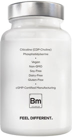 Amen Brain Memory Supplement- Bacopa, Lion’s Mane, Alpha-GPC, Citicoline, Phosphatidylserine, Rhodiola, Ginkgo, BioPerine, Huperzine A - NSF Certified Cognition & Mind Vitamins, Non-GMO - 60 Capsules