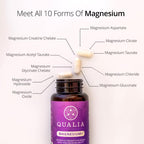 Qualia Magnesium+ | Doctor-Formulated. Premium Formula | High Bioavailability | 10 Forms of Magnesium & 70+ Minerals | Relaxed Mood, restful Sleep, & Exercise Recovery