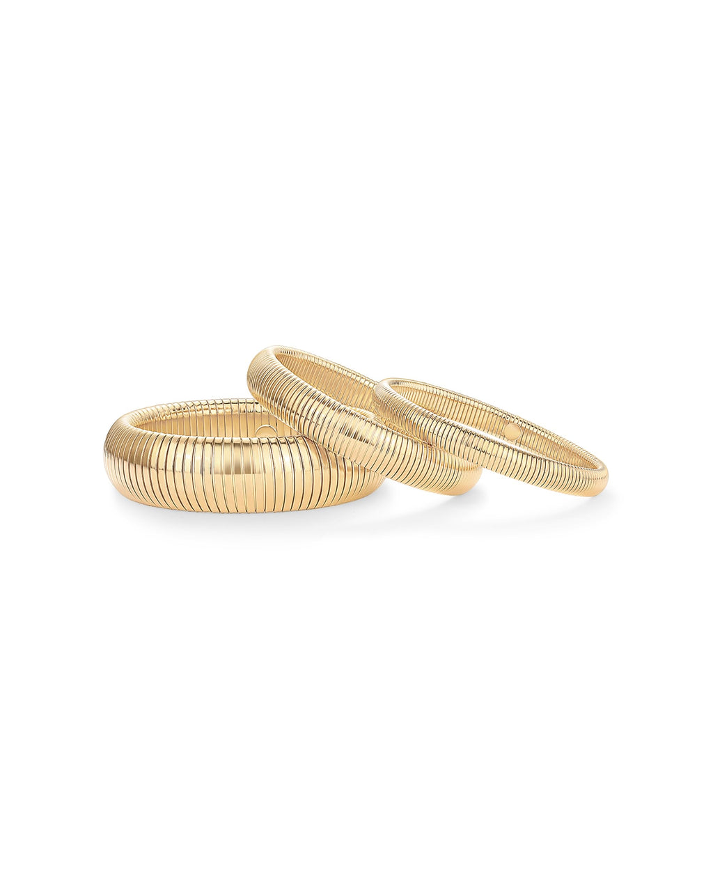 PAVOI Chunky Bangle Bracelet, 14K Gold Plated, Yellow Gold