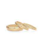 PAVOI Chunky Bangle Bracelet, 14K Gold Plated, Yellow Gold