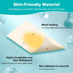 Hydrocolloid Roll for Wound Care, Hydrocolloid Bandages with Self-Adhesive, Cut-to-Size Patch Bandages, Ultra Absorbent, Waterproof, First Aid Kit Essential (3IN*12FT)