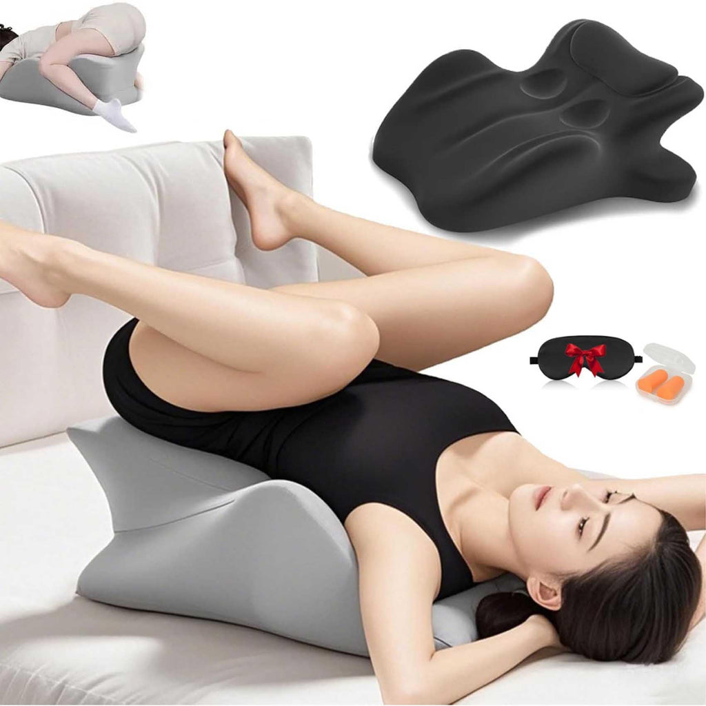 Arcova Sweet Spot Pillow, 27 Degree Couples Pillow for Couples Sweet Spot Intimacy Pillows, Maintains Perfect 27 Angle Every Time, Firm Foam That Won’t Shift, Waterproof & Washable Cover (Black)