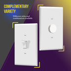 ENERLITES Oversized Toggle Light Switch Wall Plate, Gloss Finish, Jumbo Light Switch Cover, Oversize 1-Gang 5.5" x 3.5", Unbreakable Polycarbonate Thermoplastic, 8811O-W-10PCS, White, 10 Pack