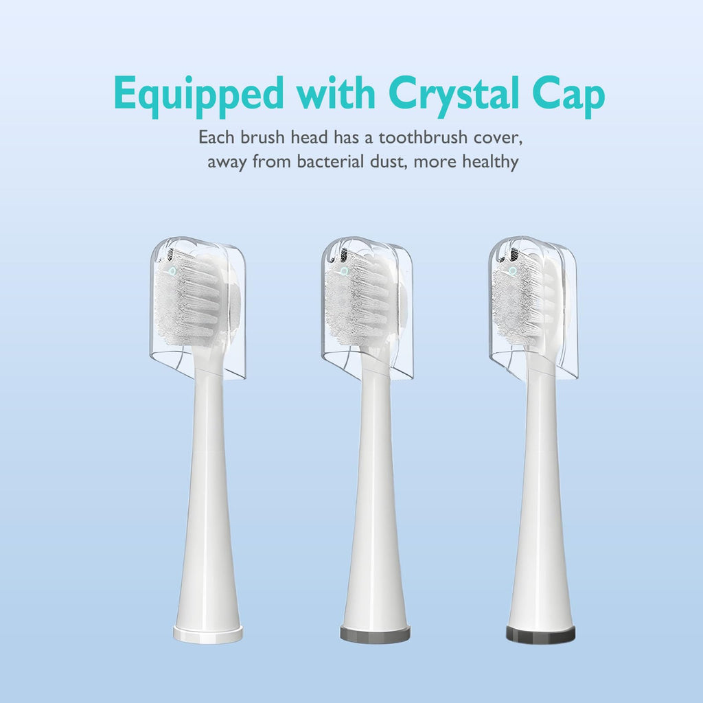 Replacement Flossing Toothbrush Heads for Waterpik and ZoCCee - Compact Floss Brush Head- 3 Count - White