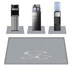 Water Dispenser Mat for Floor with Lip, 24'' x 16'', Grey