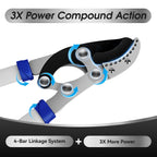 LINKOceans Loppers for Tree Trimming with Compound Action, 30 Inch Tree Trimmer, Thick Branch Cutter with ⌀ 2 Inch Cutting Capacity, Chops Thick Branches with Ease