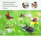 Bug Toys Figurines VOLNAU 12PCS Insect Animal Figures for Kids Toddlers Christmas Gifts Decorations Educational Bee Beetle Mantis Spider Ladybug Butterfly Plastic Model