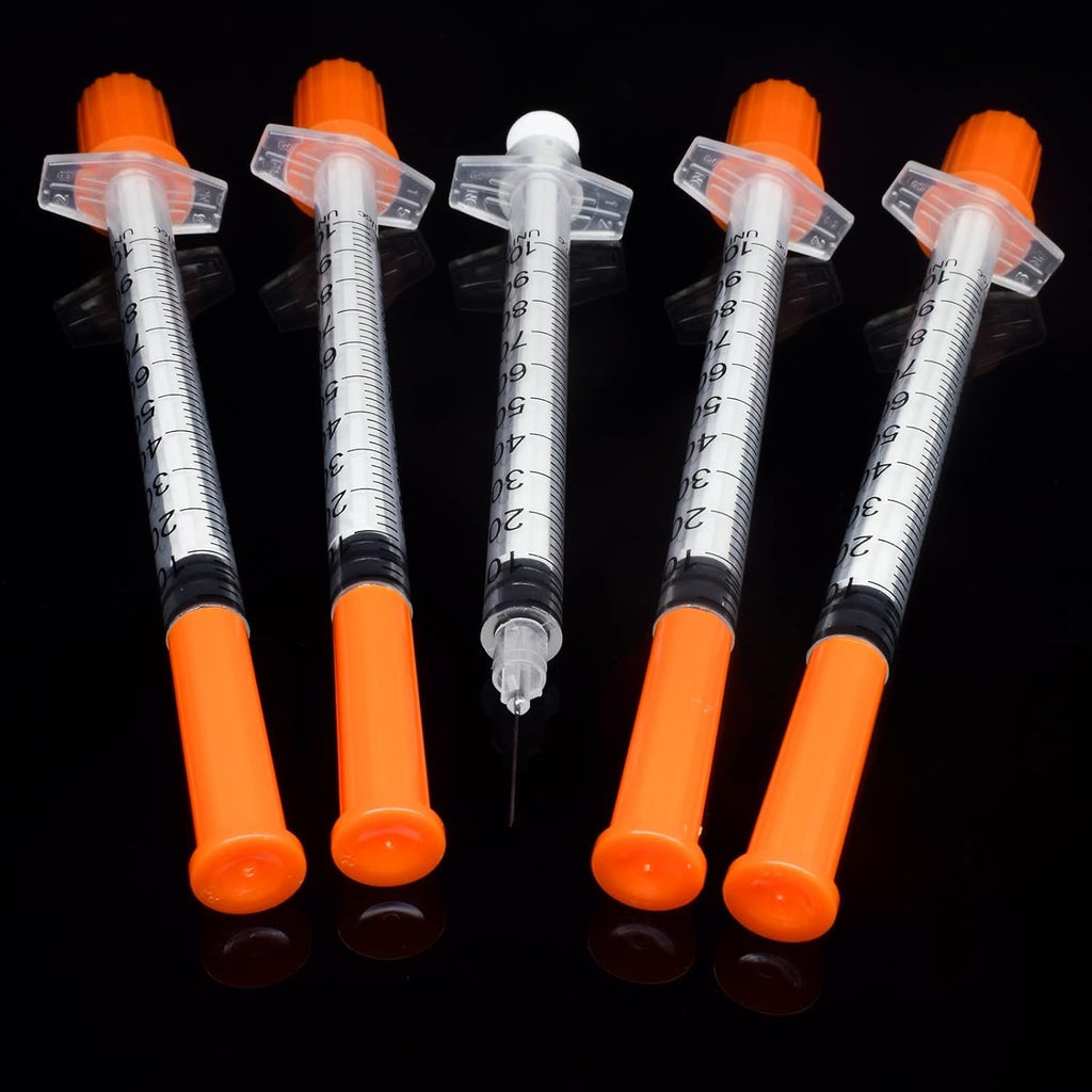 100 Pack U-100 1ML with 29 Ga 1/2 Inch,Individually Sealed,1.0 milliliters