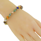 Glass of Venice Murano Bracelet - Italian Multicolor Sommerso Sparkling Beads Handmade Blown Glass for Women