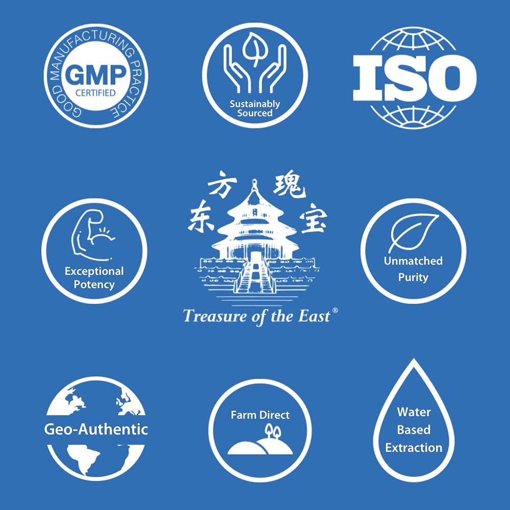 Treasure of the East, Indigo - Qing Dai Capsules (1:1 Herbal Extracts, 100 Capsules)