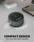 AEGTEST HOUND-1085 Radon Detector for Home, Basement & Nursery, Long-Term Continuous Radon Monitor for Family Lung Health, Rechargeable with 45-Day Battery Life, Audible/Visual Alarms, pCi/L or Bq/m³