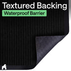 GORILLA GRIP Waterproof Traffic Guard Door Mat, 72x48 Heavy Duty Entryway Floor Mats, Strong Backing Commercial Utility Rugs, Office Hallway, Garage, Home, Low Profile Carpet Runner, Black