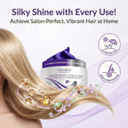 VITAMINS hair cosmetics Keratin Purple Hair Mask - Blue Hair Mask Deep Conditioner Treatment - Blonde Toner to Neutralize Brassiness in Brassy Blonde, Silver, White, Gray & Brown Locks