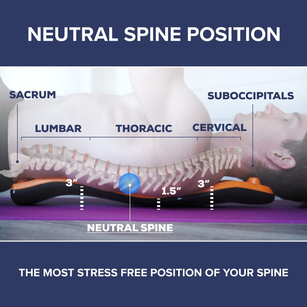 Doctor-Developed, Original Trigger Point Device for Full Back, Neck, Shoulder Pain Relief | Tension Headaches + Migraines | Zero-Stress Neutral Spine | Sitting or Laying | Expect DEEP Pressure