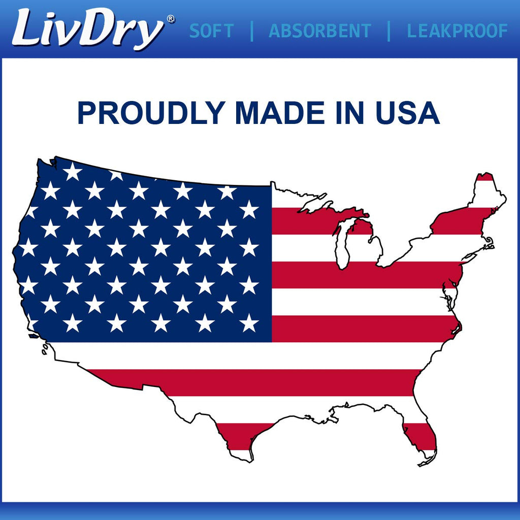 LivDry Ultimate 3XL Adult Incontinence Underwear, Max Absorbant Diapers for Women and Men, XXXL 72” -92" Waist, Leak Proof Cuff, XXX-Large, 36 Count