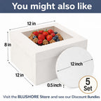 BluShore Cake Boards Tiering Kit - Cake Board 10 Inch, 8 Inch, and 6 Inch (5 Pieces Each) With Parchment Paper Rounds, Wooden Dowels, and Straw Dowels - Cardboard Cake Rounds Stacking Kit [130 Pieces]
