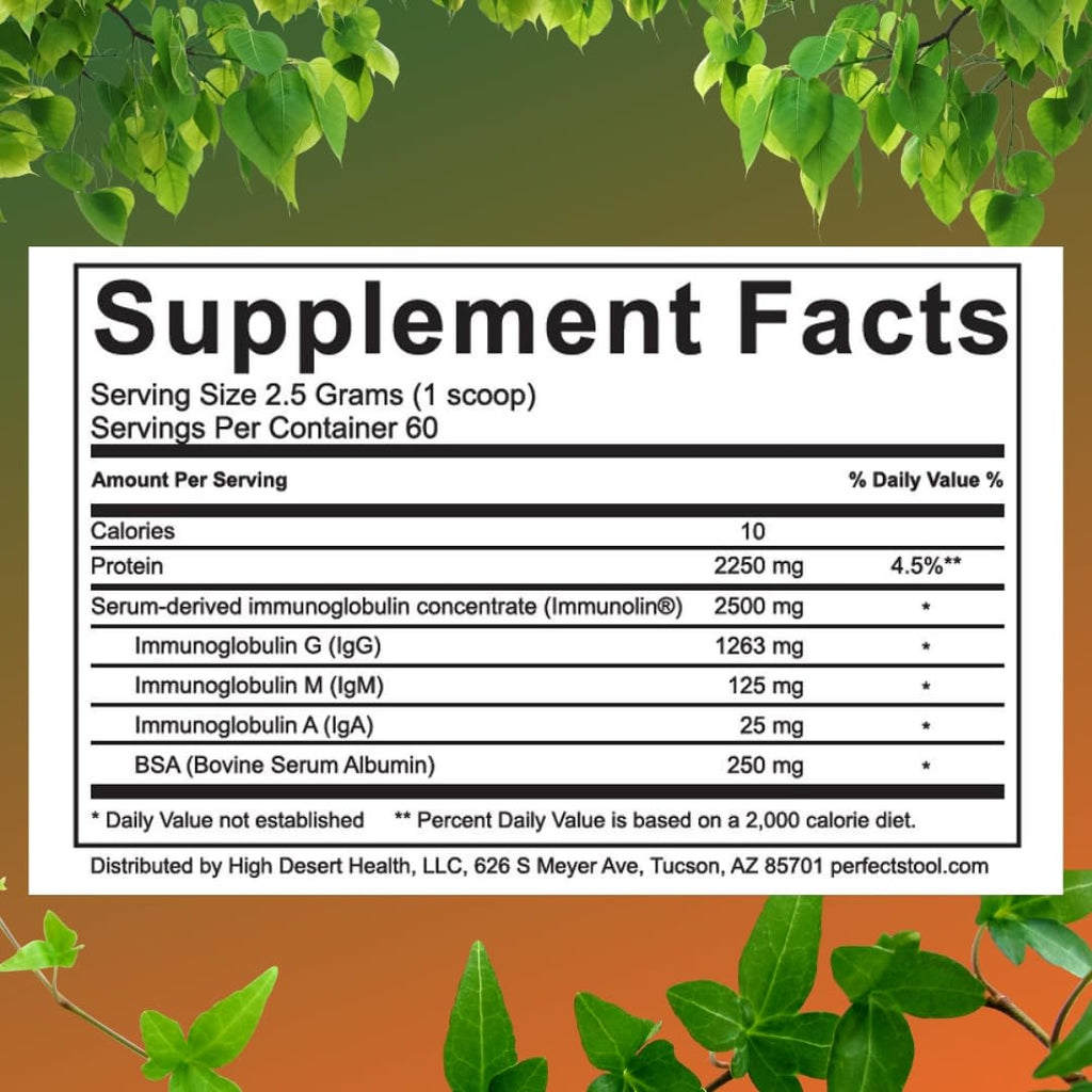 60 Servings – Contains Patented IgG Ingredient Immunolin® – Same Ingredient Used in Leading SBI Formulas – Serum Bovine Immunoglobulin (SBI) Powder – 150g Pure IgG with No Additives