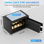 Small Safe for Home, 6.69"H Safe Box with Fireproof Waterproof Bag