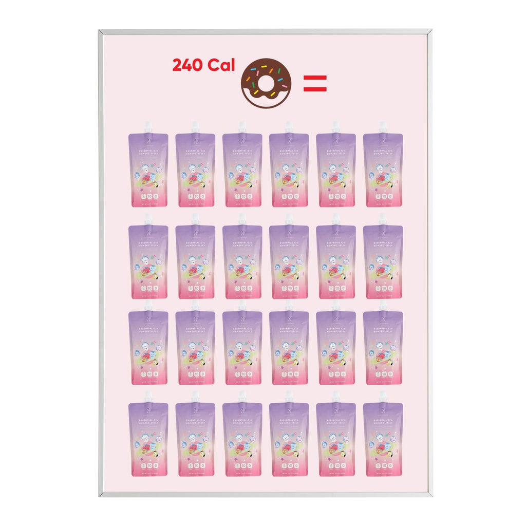 EVERYDAZE BT21 Essential C’s Konjac Jelly | Yogurt | Plant-Based Collagen Booster | Gluten Free, Sugar Free, Low Calorie | Healthy Drinkable Fruit Snack | 10 Pack Box Food Drink Pouch