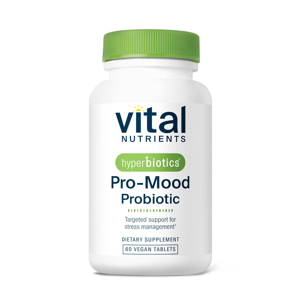 Hyperbiotics Vital Nutrients Pro Mood Probiotic with L-theanine | Clinically Studied Probiotics for Women and Men to Support Stress Management and Mood Support | 60 Vegan Count