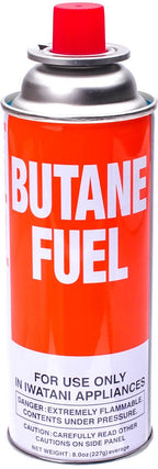 Iwatani BU-6 CassetteFeu Butane Fuel Canister For Butane Stove & Torch Refills, 8-Ounce Corporation of America BU-6 Butane Fuel Canister for Portable Butane Stove, Red