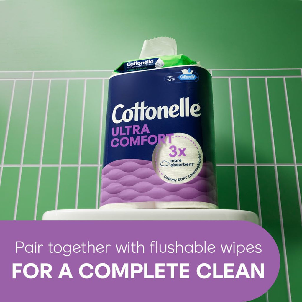 Cottonelle Ultra Soft Toilet Paper, 12 Family Mega Rolls = 54 Regular Rolls