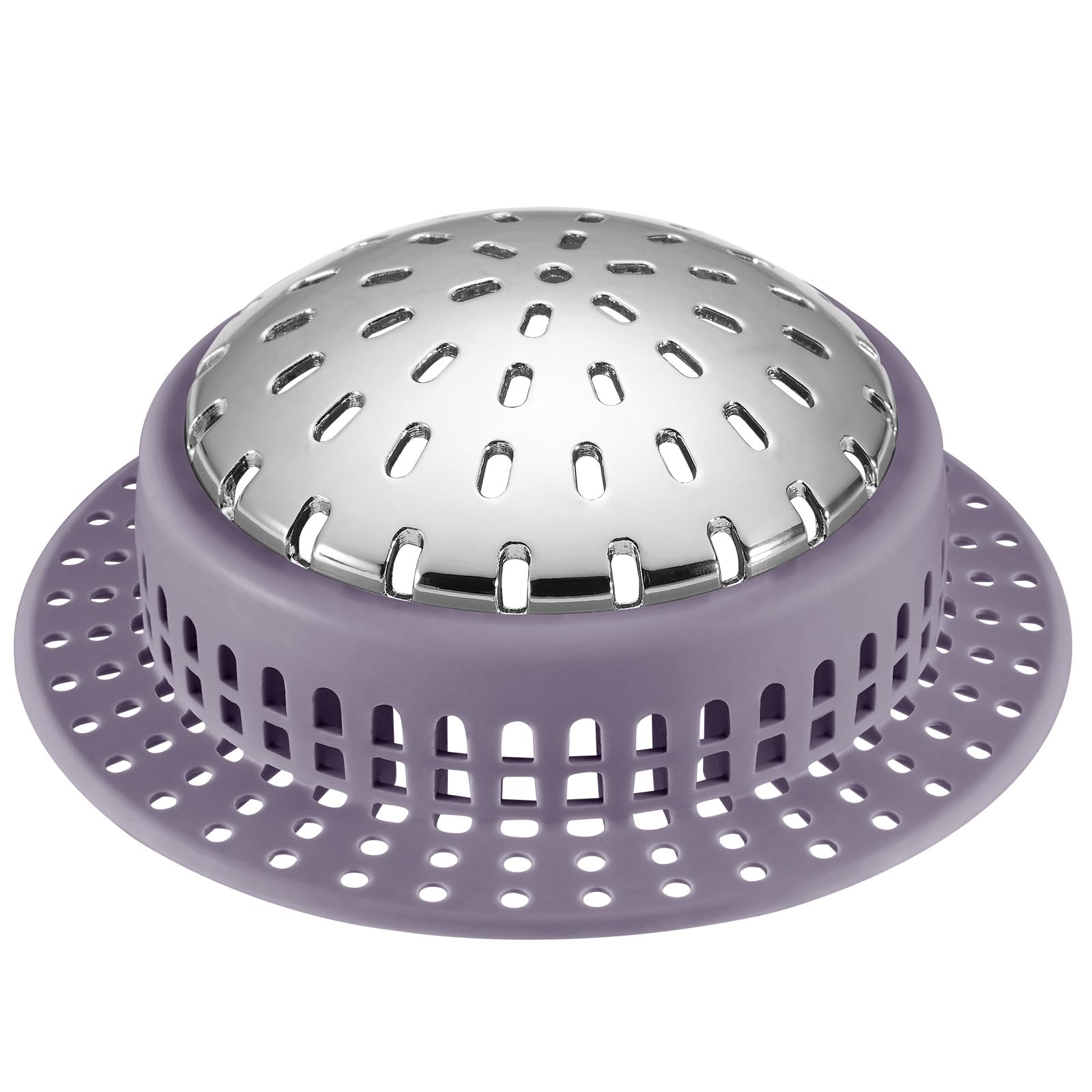 Aluvor Bathtub Drain Hair Catcher Shower Drain Cover Sink Drain Protector for Pop-Up & Regular Drains, Purple