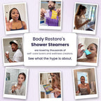 BodyRestore Shower Steamers Aromatherapy, Gifts for Women, Bloom 6 Pack