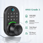 Keypad Smart Door Lock with Knob, Yamiry Keyless Entry Digital Lock with Handle, Fingerprint Electronic Knob for Front Door