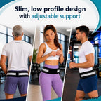 PlayActive Sacroiliac SI Joint Hip Belt - Sciatica Belt and Lower Back Support Brace for Women and Men - Hip Braces for Hip Pain - Pelvic Support Belt, Trochanter Belt for Pain Relief (XL-XXL/Black)