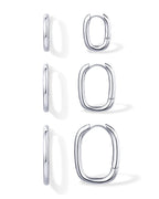 PAVOI Dainty Classic Huggie, White Gold, Size 14mm, 18mm, 22mm