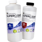 Superclear Table Top Epoxy Resin, Crystal Clear 1:1 Protective Coating for Tabletops, Bar Tops, Countertops, Anti-Yellowing UV Resistant, Made in the USA (64 OZ Without Kit)