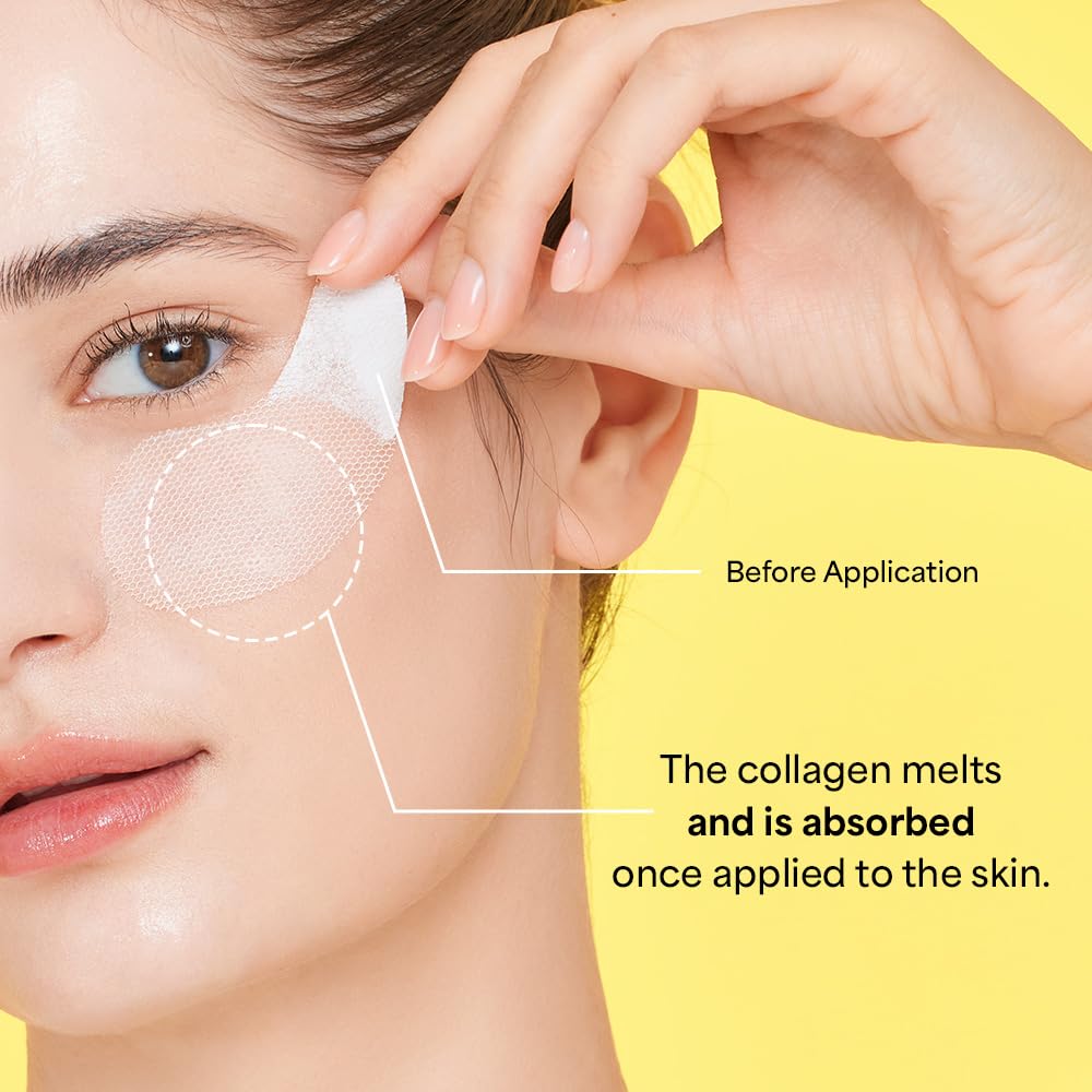 SUNGBOON EDITOR Deep Collagen Melting Patch | Collagen & Glutathione, Hydrating Patch, Firm-Looking Skin for Fine Line Care, Spot Care, Collagen Patches, Eye Area Care Patch, Korean Skincare,1.13 oz