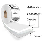 1000 4x6 Thermal Labels 500/Roll, HUOJI 4x6 Thermal Shipping Labels Roll Compatible with Rollo, Zebra, MUNBYN Printers, Commercial Grade