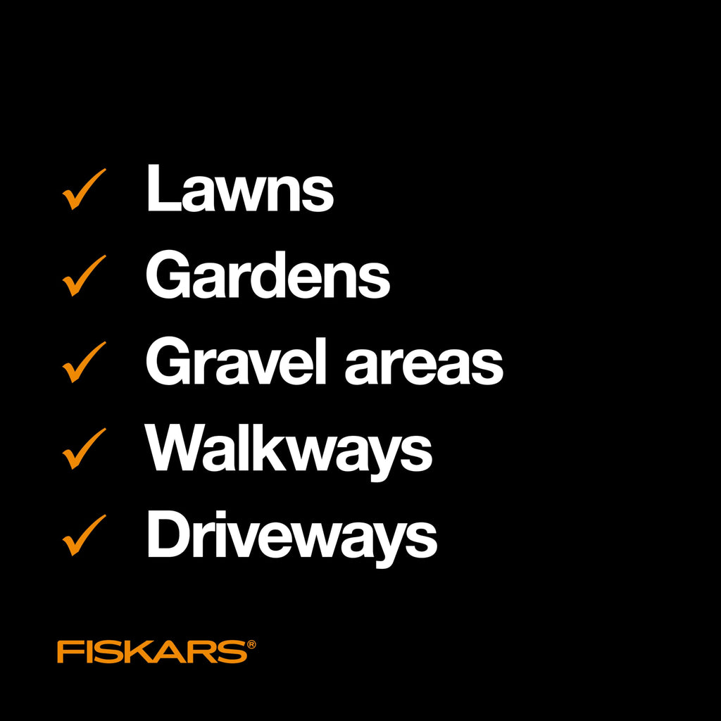 Fiskars Deluxe Stand-Up Weed Puller Tool, 4 Serrated Stainless Steel Claws