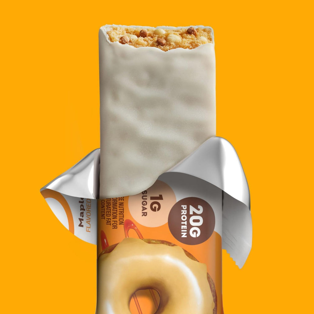 ONE Protein Bars, Maple Glazed Doughnut, Gluten Free with 20g Protein and 1g Sugar, Pantry Staples, 2.12 oz (12 Count) (Pack of 6)