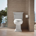 Kohler 4636-RL-0 Cachet ReadyLatch Elongated Slow Close Toilet Seat, Soft Close Quiet Lid, Contoured Grip-Tight Bumpers Installation Hardware, Apartment Essentials, White